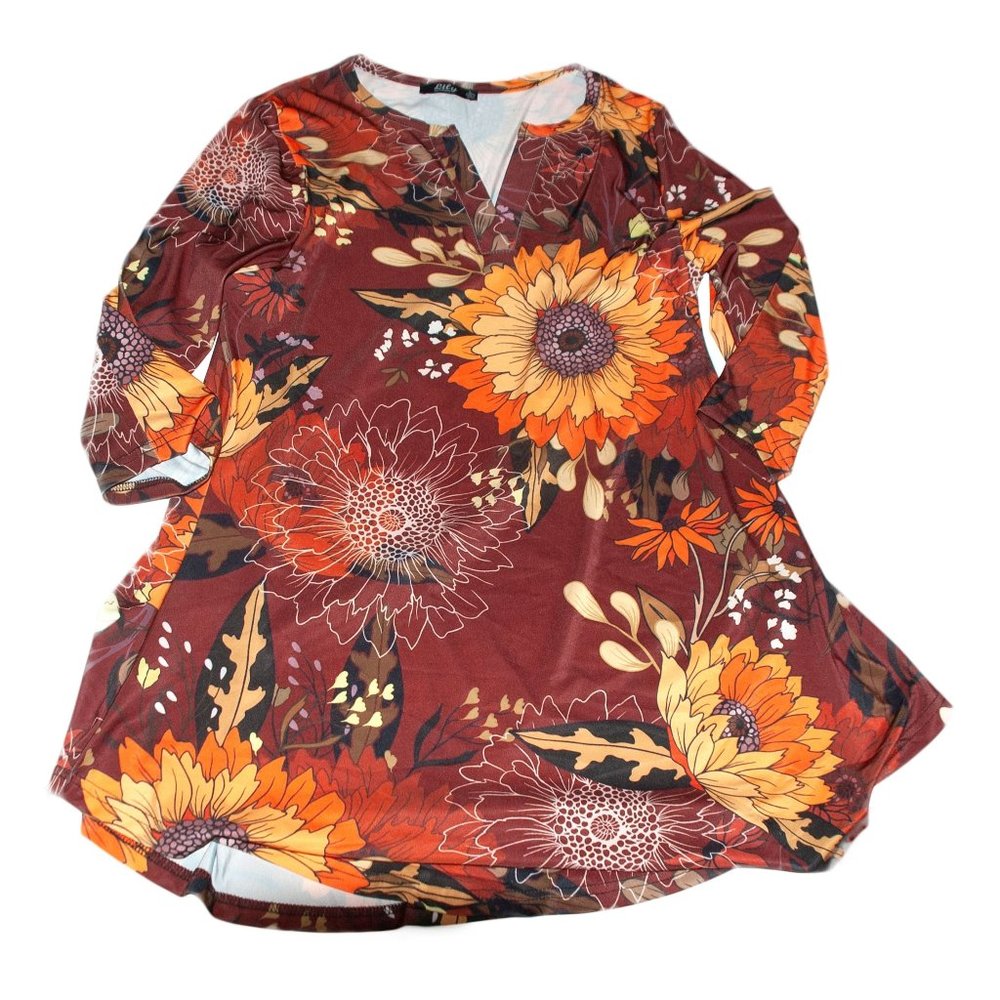 Autumn Sunflower Top Print from Lily by Firmiana